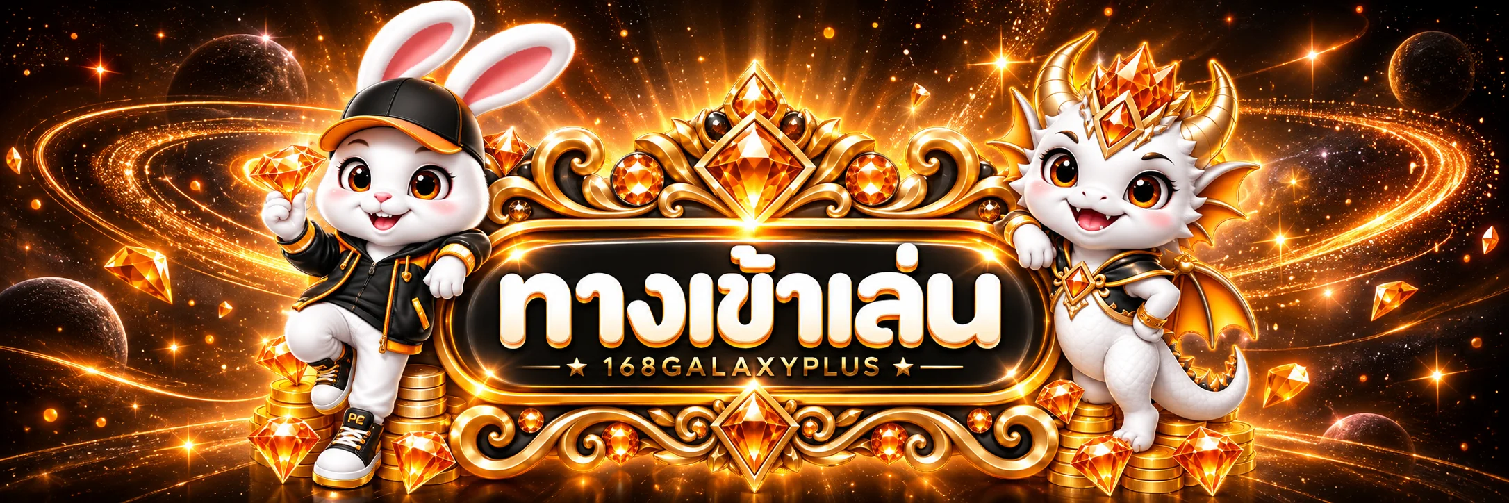 168GalaxyPlus ทางเข้าเล่นพร้อมมาสคอตเกมโทนส้มดำ